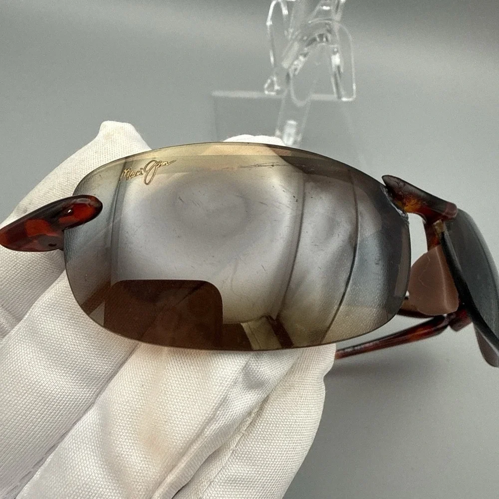 Maui Jim Wrap Copper/Bronze H805 10 25 Broken lense Sunglasses Parts Only!